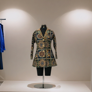 เดรสทูนิคผ้าฝ้ายลายทางหลากสีระบายอากาศได้ดีสำหรับผู้หญิงเดรสลำลองวินเทจทรงหลวมแขนครึ่งท่อนสำหรับฤดูร้อนผลิตจากอินเดีย - Product Image 6