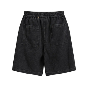 Pantalones cortos de algodón lavados Vintage para hombre, personalizados, de secado rápido, transpirables, cintura media, cierre elástico, bolsillo, calle alta, respetuosos con el medio ambiente - Product Image 6