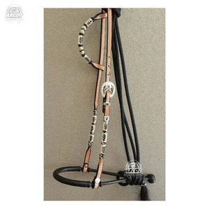 Bosal en cuir brut tressé à la main le plus vendu avec cintre pour équipement de cheval en gros - Product Image 3
