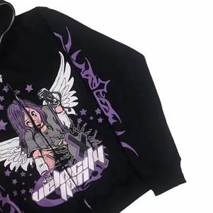 Fabricant de vêtements streetwear de qualité supérieure, pulls à capuche unis grande taille, prix bas, sweat-shirt graphique hip-hop à fermeture éclair intégrale - Product Image 2