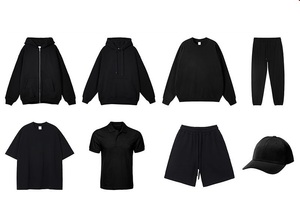 ชุดวอร์มผู้ชายแบบสองชิ้น ลายตัวอักษรแบบกำหนดเอง คุณภาพสูง เสื้อฮู้ดดี้และกางเกงขายาว ไซส์พลัส - Product Image 5