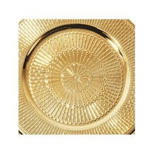 Gran oferta, vajilla, placa de cargador de aluminio y latón de Metal, plato de servicio único, placa de cargador de Metal de mesa decorativa para boda - Product Image 1