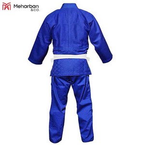 Uniforme de Judo azul de competición de algodón puro de alta calidad, traje de Judo de Karate personalizado, uniforme de Judo de entrenamiento de artes marciales - Product Image 2