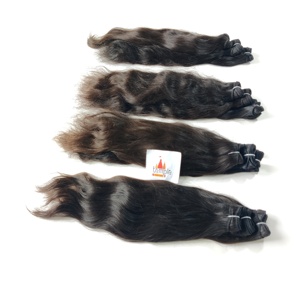 100% Extensions de cheveux humains alignés sur les cuticules indiennes non transformées pour les femmes Styles droits et de vague de corps de couleur naturelle brute noire - Product Image 3