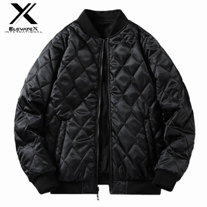 Haute qualité matelassé pilote hommes coton vestes coupe-vent hiver vol fermeture éclair vêtements d'extérieur pull décontracté hommes mode vestes - Product Image 1