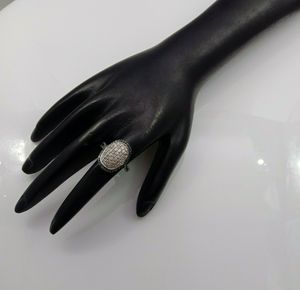 Bague en argent pour femme JEWELSPAARK, tendance, 1,29 ct, diamant rond blanc et bleu, cadeau de fiançailles et d'anniversaire - Product Image 5