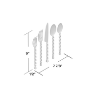 Ensemble de couverts de voyage PHC en acier inoxydable plaqué, durable et traditionnel, couteau, fourchette, cuillère, ustensiles de cuisine