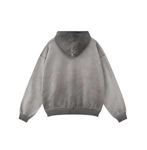 Sudadera con capucha de gran tamaño Vintage de alta calidad 100% algodón French Terry Acid Wash & Digital Printing Hooded Collar - Product Image 2