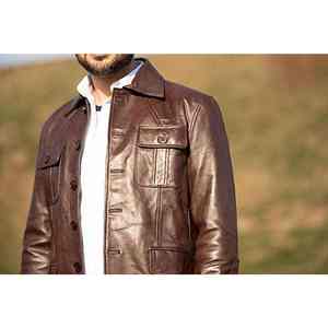 Camisa Casual de Cuero Puro para Hombre, Hecha en Pakistán, Transpirable, de Piel de Oveja, en Existencia - Product Image 3