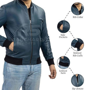 Chaqueta Bomber de Cuero de Alta Calidad, Moderna, Cómoda, Clásica, Suave, Cálida, para Uso Diario - Product Image 6