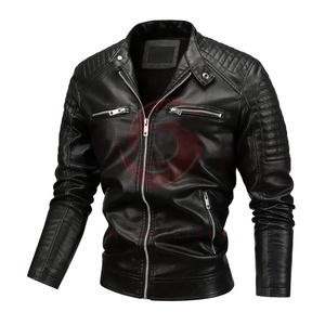 Wholesale Price New Fashion Men's <b>Winter</b> Sheep Skin <b>Leather</b> <b>Jacket</b> High Quality Waterproof Windproof Quick Dry Zipper Pocket - Product Image 1