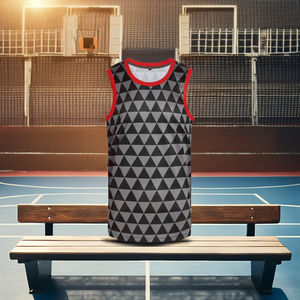 ชุดบาสเก็ตบอลแบบกลับด้านได้ ระบายอากาศได้ดี ไซส์พลัส สำหรับทุกเพศ ขายส่ง ผ้าโพลีเอสเตอร์ 100% แห้งเร็ว แขนสั้น สำหรับฤดูร้อน - Product Image 4