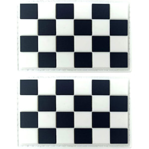 Noir blanc drapeau de course tactique PU caoutchouc crochet boucle attache personnalisation brodé fleur conception toile tissu patchs - Product Image 1