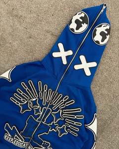 <b>Top</b> Selling Men's Hoodies New Design Regular Fit Full Zipper 100% Cotton Winter Made Pakistan Low MOQ Wholesale <b>Distress</b> - Product Image 1