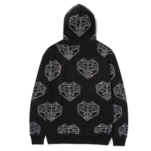 Sweatshirts à capuche personnalisés pour hommes Qualité supérieure Dernier streetwear Nouveauté Polaire Vêtements d'hiver Fermeture à glissière en strass - Product Image 2