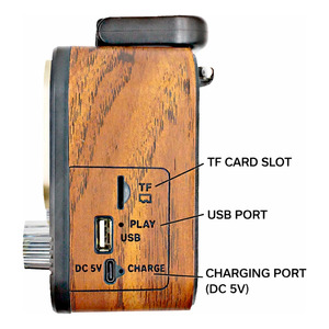 Bluetooth Speaker FM Radio Rechargeable Vintage <b>Retro</b> <b>Clock</b> - Assorted Colors - Product Image 6