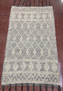 ร้อนขายมือที่ผูกปมพื้นที่โมร็อกโกพรม,ผ้าขนสัตว์ออกแบบปุยพรมตกแต่งบ้านพรมในราคาโรงงาน - Product Image 4