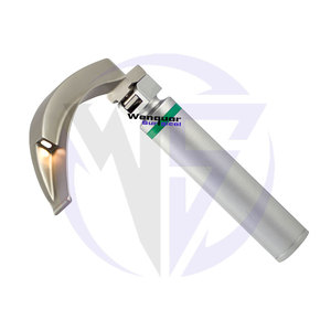 Juego de laringoscopio Miller Blade de acero inoxidable reutilizable con mango Diagnóstico médico 4 cuchillas y 1 Mango en caja de plástico - Product Image 4