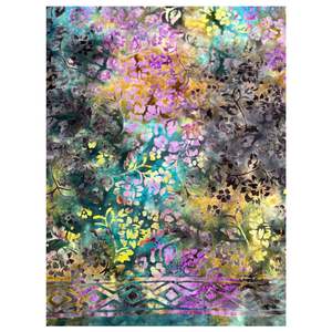 ผ้าซารองคุณภาพส่งออก ทำมือ ไม่ถักทอ น้ำหนักเบา เป็นมิตรกับสิ่งแวดล้อม แห้งเร็ว ลายพิมพ์นามธรรม สีม่วง-น้ำเงิน สำหรับเด็กผู้หญิง อินโดนีเซีย - Product Image 4