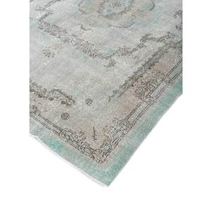 Vintage Green Hand Knotted Wool <b>Rug</b> Large <b>Boho</b> Style Medallion Abstract Rectangle Pattern for Home Entryway Hallway-Pae-2134 - Product Image 2