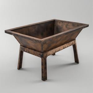 Modern Square Metal Firepit Wood Burning Powder Coated Finish for Stylish Outdoor Spaces Delivering Consistent Heat Visual - Product Image 4