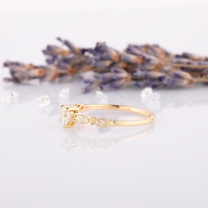 แหวนพลอยบุษราคัมสีขาวสำหรับผู้หญิงเครื่องประดับเงินสไตล์ Boho 925สเตอร์ลิงเงินแฮนด์เมดของขวัญสำหรับเธอ - Product Image 3