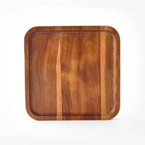 Square Shape Wooden Serving <b>Tray</b> for Kitchen and Dining Elegant Handmade <b>Tray</b> for Tea Coffee Snacks and Home Tabletop Decor Use - Product Image 1