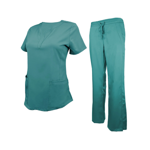 Verano Hospital Scrubs Uniformes Lavable Elástico Mujeres y Hombres Scrub Sets para Hospital - Product Image 6
