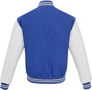 Vente en gros de vestes universitaires en laine pour hommes, avec manches en cuir, blouson de baseball classique avec logo personnalisé Letterman - Product Image 2