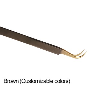 Nouveau modèle de pince à épiler personnalisée colorée pince à cils à 90 degrés LO420 volume extensions de cils pince à épiler par Lohar orthopédique - Product Image 6