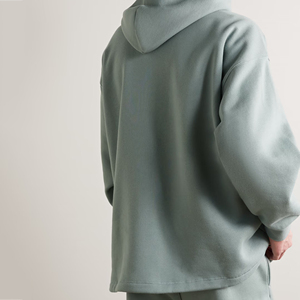Mens 100 % Cotton Custom Drop Shoulder Hoodie Oversized Pullover High Street Hoodie Foe Mens Accept OEM Service - Product Image 6