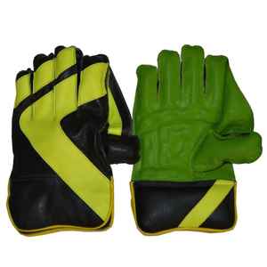 Mezcla de colores Nuevo diseño Wicket Keeper Guantes Cuero genuino hecho Cricket Keeper para adultos Múltiples colores y logotipo Oem Pu Material - Product Image 4