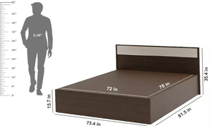 Lit QUEEN avec stockage hydraulique - Product Image 6