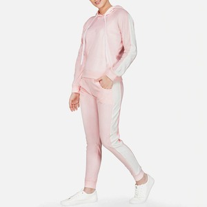 Chándal para correr para mujer, conjunto transpirable de 2 piezas, chándal para mujer de algodón personalizado disponible OEM - Product Image 3