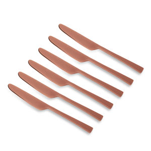 Ensemble d'ustensiles de service modernes en acier inoxydable or rose pour restaurants mariages banquets fêtes avec cuillère fourchette - Product Image 6
