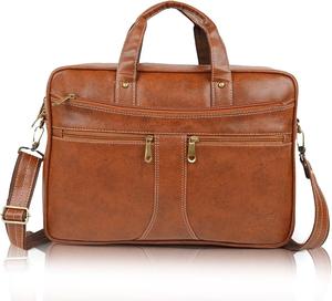 Wholesale Custom Logo Genuine Leather Laptop Briefcase Elegant Business Portable Office Travel Handbag <b>for</b> <b>Men</b> Women Brown - Product Image 5