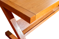 Table d'ordinateur portable rectangulaire TACASA en bois massif, style nordique moderne, durable, pour le bureau, la coiffure ou l'écriture, gain de place
