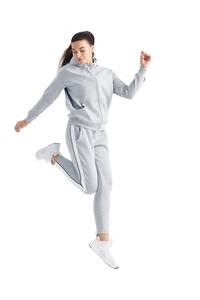 Conjunto deportivo de invierno de algodón 100% personalizable para mujer, conjunto de Jogger con capucha de dos piezas a la moda, chándal de invierno de talla grande privado - Product Image 2