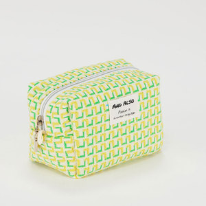 [Y también] bolsa de cubo compacta bolsa de maquillaje organizador de cosméticos de viaje para almacenamiento de cepillos para el cuidado de la piel diseño de cremallera duradero ligero - Product Image 3