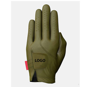 Diseñe su propio logotipo Guantes de golf transpirables de cuero Cabretta suaves a todo color Guantes de golf personalizados deportivos a precio al por mayor - Product Image 1