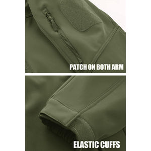 High Street hommes enduit hiver imperméable coupe-vent respirant Polyester matériel fermeture éclair poches Softshell Bomber vestes - Product Image 5