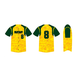 เสื้อเบสบอลแบบสั่งทำพิเศษสำหรับทีม พร้อมชื่อ/หมายเลขทีม  แบบปักเต็มตัว  ผ้าโพลีเอสเตอร์ สำหรับการฝึกซ้อมและการแข่งขัน - Product Image 4