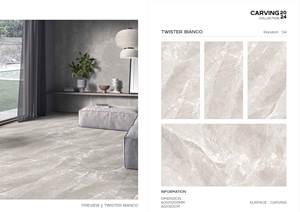 Azulejos de suelo de 600x1200mm tallados en mate de calidad de exportación India Azulejos de porcelana oscura delicada para venta de exportación - Product Image 5