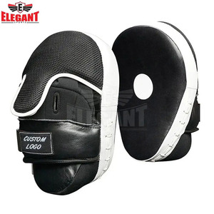 2025 guantes de enfoque de boxeo curvo almohadillas MMA Kick Boxing Martial Thai Kick Pad Material de cuero de alta calidad Focus Pad - Product Image 5