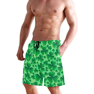La couleur unie et le modèle ont imprimé des shorts de sublimation d'hommes/service d'OEM de shorts de sublimation d'hommes de logo de broderie faite sur commande - Product Image 3