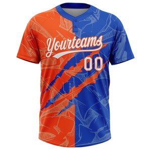 Camiseta Profesional de Softbol de Dos Botones, Colores del Equipo, 100% Poliéster Transpirable, Nombre del Equipo Personalizado - Product Image 5