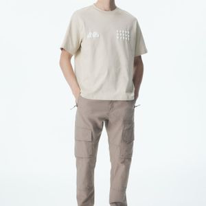 เสื้อยืดกีฬาแขนสั้นผ้าฝ้ายโพลีเอสเตอร์โอเวอร์ไซซ์เสื้อเปล่าแบบเรียบ - Product Image 2