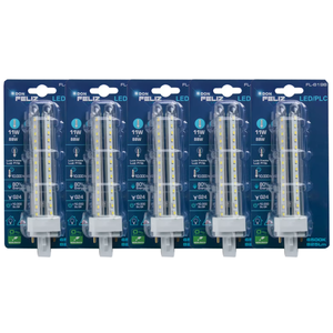 Bombilla LED de 2 Tubos de Bajo Consumo para Uso Residencial, Luz Cálida/Amarilla 4000K, Base G24, 825 Lúmenes, con Sensor de Luz - Product Image 1