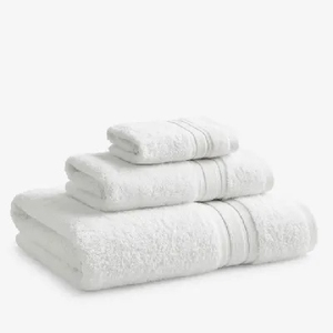 Ensemble de serviettes de bain en coton blanc, couleur unie, tissées, rectangulaires, pour usage domestique, adulte - Product Image 3