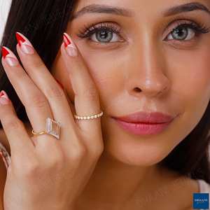 Anillo de cometa cultivado en laboratorio con rombos de 3,00 quilates de oro de 18 quilates, regalos de boda de aniversario para mujer, joyería, exportaciones de diamantes - Product Image 6